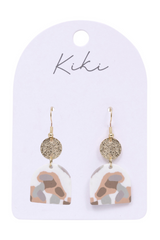 KiKi Beige Terrazzo Earrings