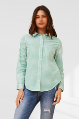 Lucy Stripe Shirt - Jade