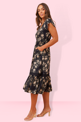 Lana printed midi dress