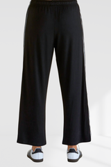 Evelyn Wide Leg Jogger - Black