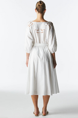 FATE+BECKER Lily Pond Embroidered Dress - White