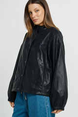 Polly PU Jacket - Black PU