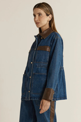 FATE+BECKER Niamh Denim Jacket - Mid Blue