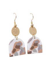 KiKi Beige Terrazzo Earrings