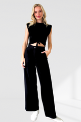 Penny wide leg pants - Black