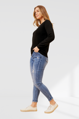 Hazel embellished knit - Black