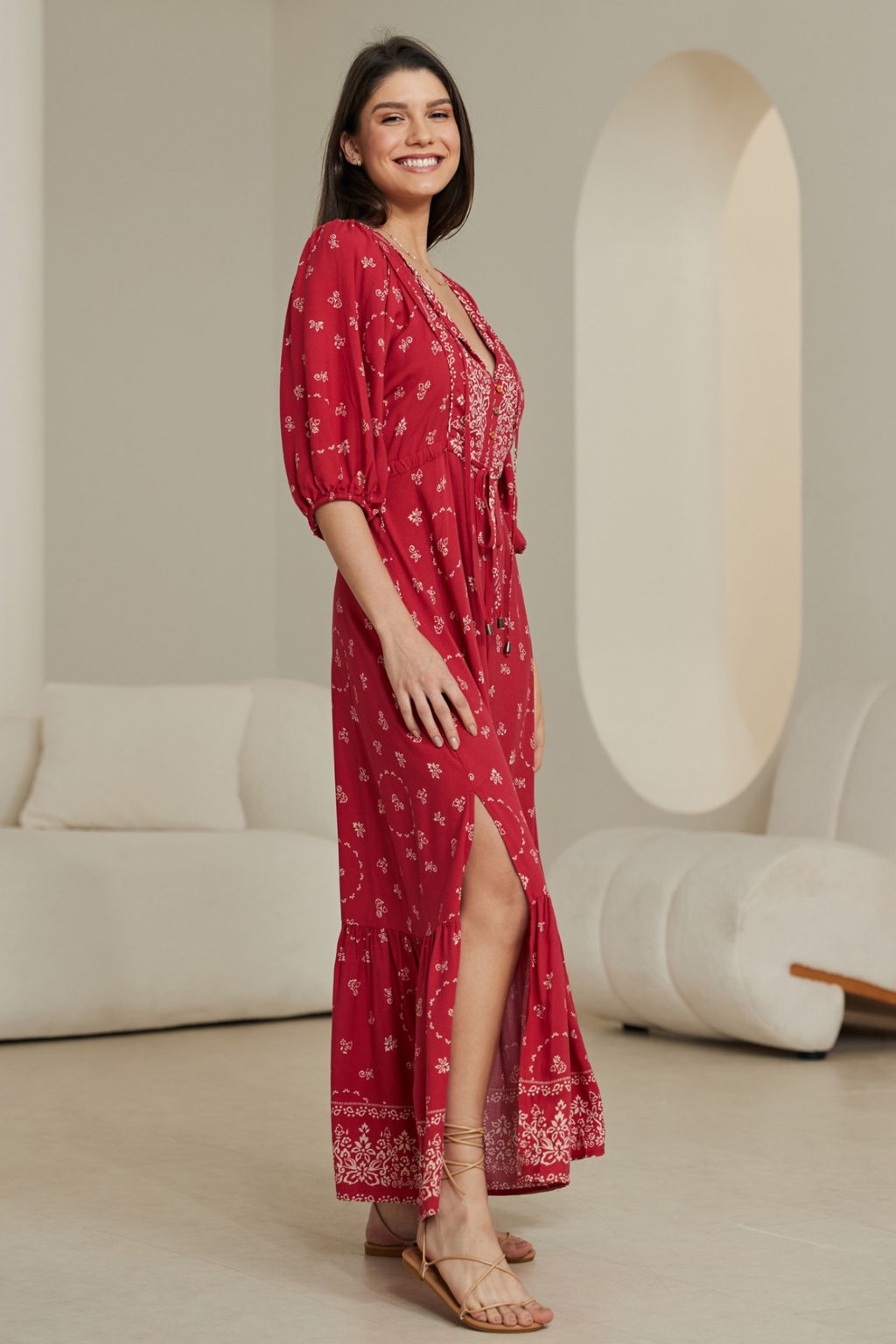 Arli Maxi Dress Blush Clothing and Accessories