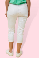 Siena Front Tie Joggers - White