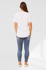 NYC Animal Print Monogram Tee - white
