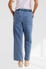 Quinn Cotton Jogger - Blue | Betty Basics
