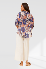 Rachael Shirt - Navy Florals