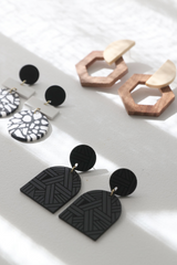 KiKi Black Geo Earrings