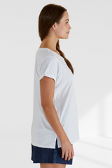 Caia Crew Tee - White | Betty Basics