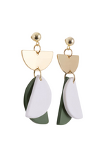 KiKi Green Half Moons Earrings