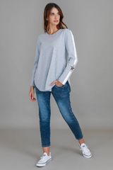 Junee Banded Star Long Sleeve T Shirt By 3rdStory