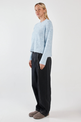 Marli Boxy Rib Knit - Pale Blue