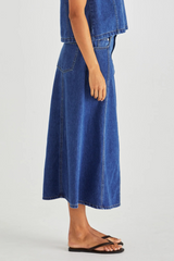 Sabine Denim Skirt- Mid Blue Wash | SASS