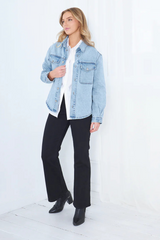 Ruby Denim Shacket | SAINT ROSE