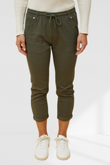 Siena Front Tie Jogger - Khaki