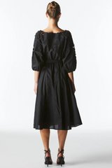 FATE+BECKER Lily Pond Embroidered Dress - Black