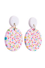 KiKi Round Confetti Earrings