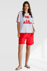 Betty Basics Relax Boxy Tee - Cherry Print