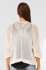 Marnie crochet cardigan - Gold/White