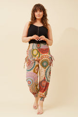 Abstract Print Harem Pants