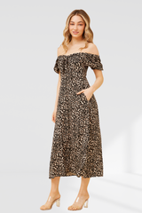 Faith Dress - Leopard Print