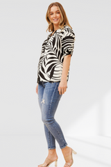 Armani top black and white