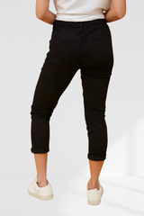 Siena Front Tie Jogger - Black