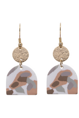 KiKi Beige Terrazzo Earrings