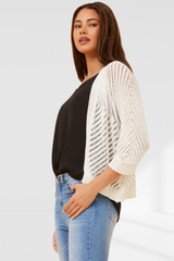 Marnie crochet cardigan - Gold/White