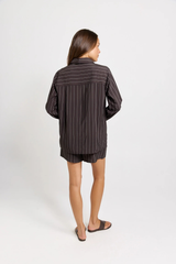 Sorrento Long Sleeve Shirt - Brown Stripe