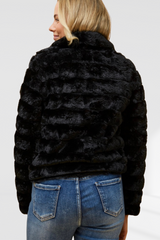 Olea Faux Fur jacket-black