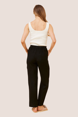 Lola Italian linen pants - Black