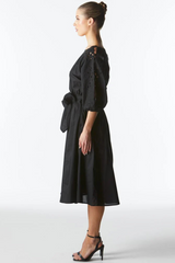 FATE+BECKER Lily Pond Embroidered Dress - Black