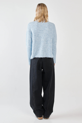 Marli Boxy Rib Knit - Pale Blue