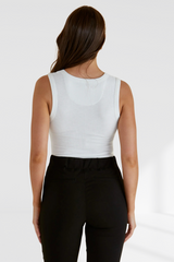 Francis Rib Tank - White | Betty Basics