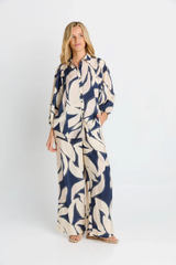 Nova Shirt - Navy Floral Print