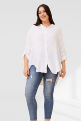 Wendy linen shirt - white