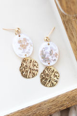 KiKi Light Shimmer Oval Earrings