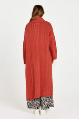 Jacinta Cable Cardi - Rosewood