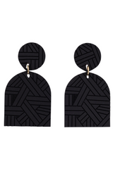 KiKi Black Geo Earrings