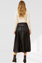 Zara A-line pleather skirt