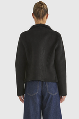 Behold Reversible Fur Jacket - Black | Fate + Becker