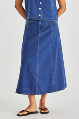 Sabine Denim Skirt- Mid Blue Wash | SASS
