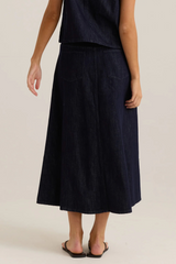 Sabine Denim Skirt - Dark Rinse Wash | SASS