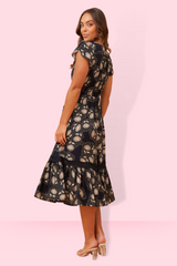 Lana printed midi dress