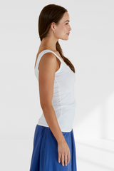 Emma Scoop Tank - White | Betty Basics